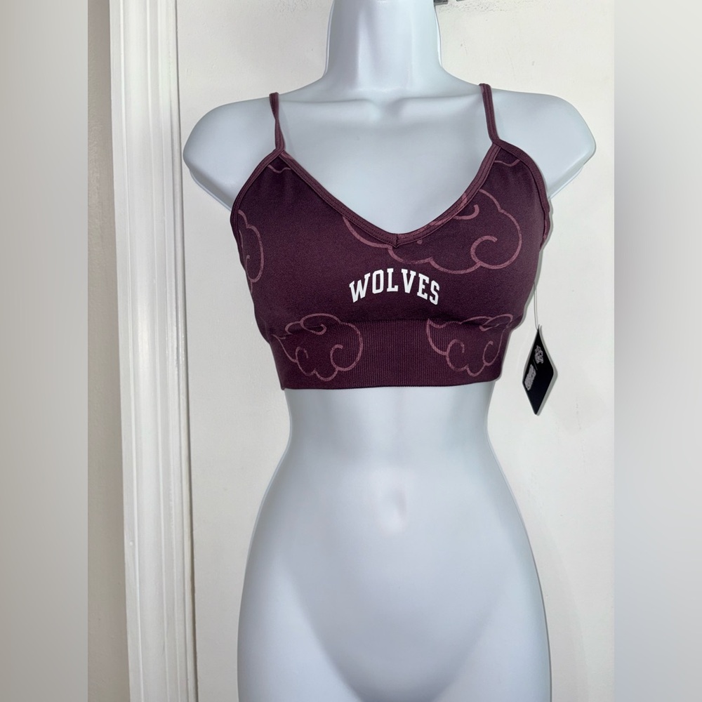 Darc Sport Naruto Shippuden Wolves Cloud Seamless purple Sports Bra medium new